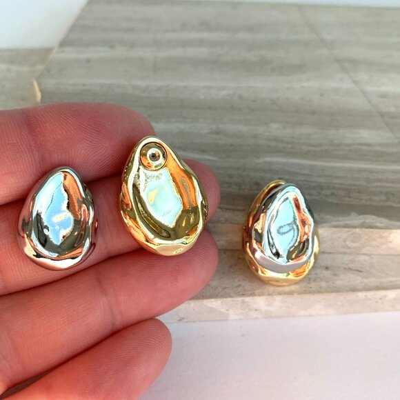 NEW~ Anthropologie The Petra Mixed Flat Post Earrings - Picture 4 of 9